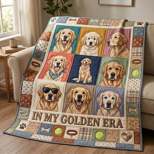 Golden Retrievers Quilted Blanket GFTONMU1247