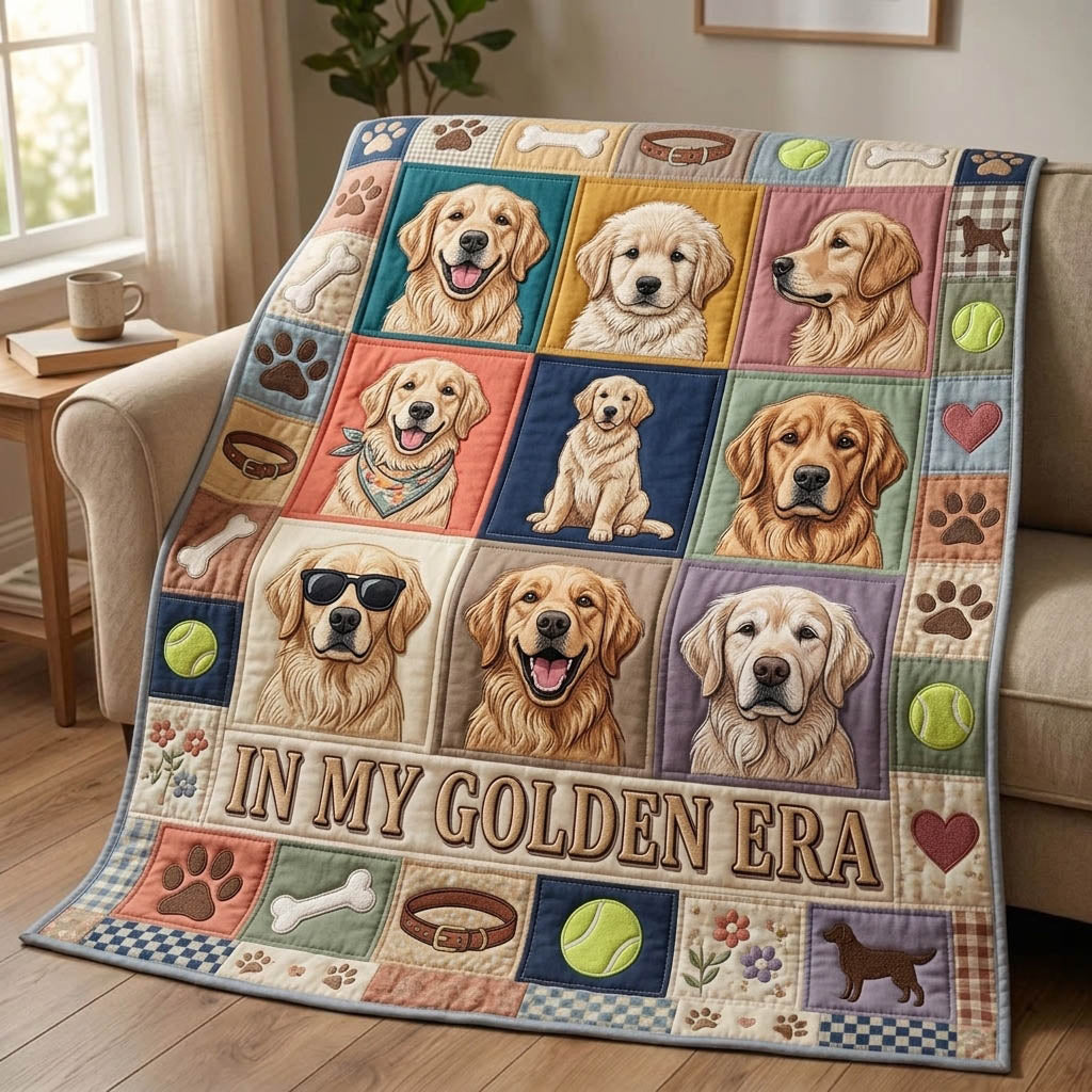 Golden Retrievers Quilted Blanket GFTONMU1248