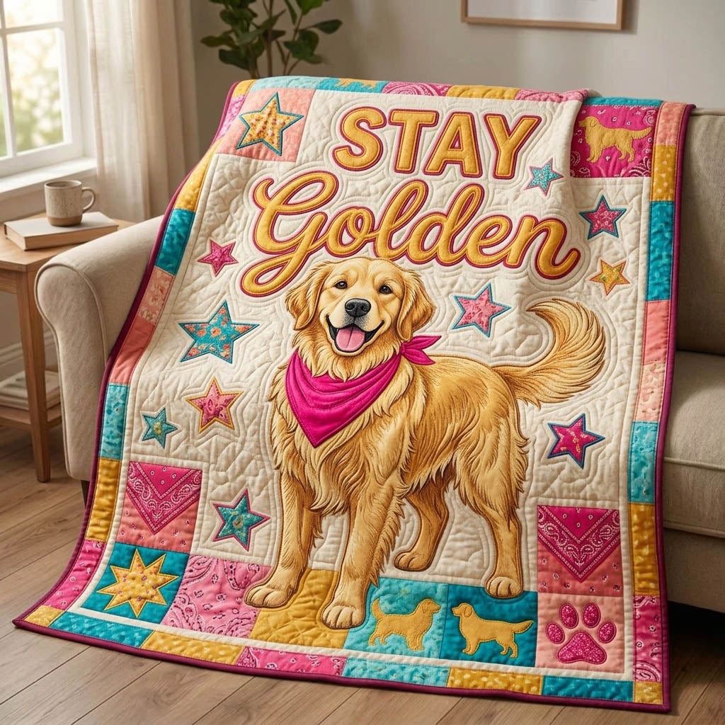 Golden Retrievers Quilted Blanket GFTONMU1251
