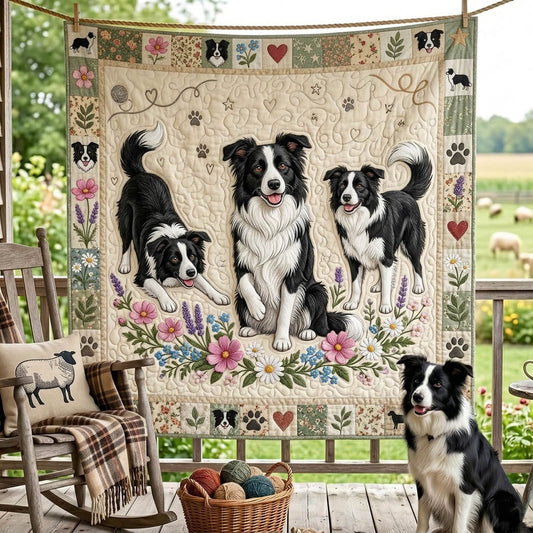 Border Collie Quilted Blanket GFTONMU1300