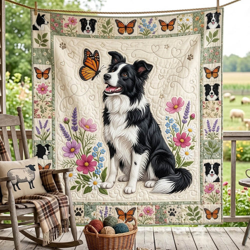 Border Collie Quilted Blanket GFTONMU1301