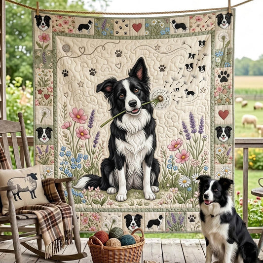 Border Collie Quilted Blanket GFTONMU1302