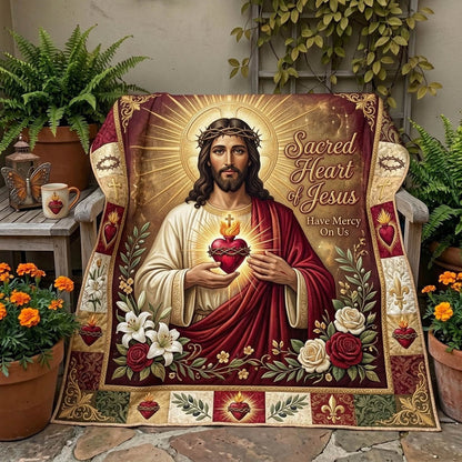 Sacred Heart Quilted Blanket GFTONMU1308