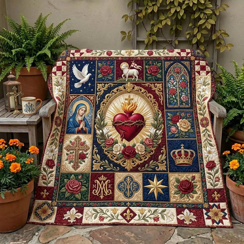 Sacred Heart Quilted Blanket GFTONMU1310