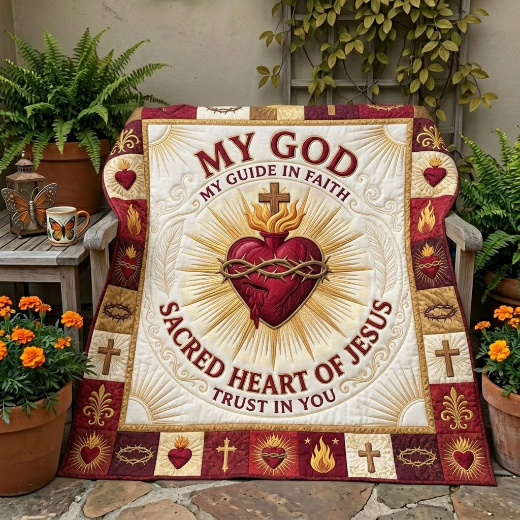 Sacred Heart Quilted Blanket GFTONMU1311