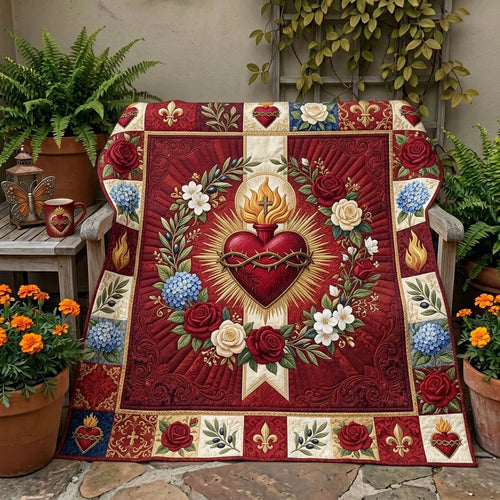 Sacred Heart Quilted Blanket GFTONMU1312