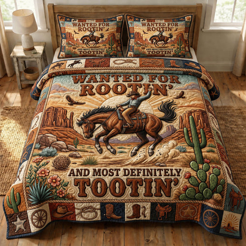Western Cowboy 3-Piece Quilted Bedding Set GFTONMU1351