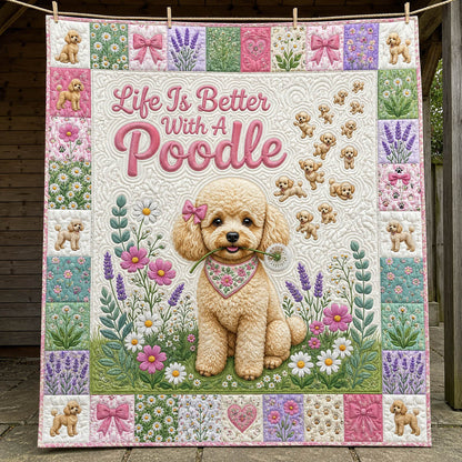 Poodle Lover Quilted Blanket GFTONMU1375
