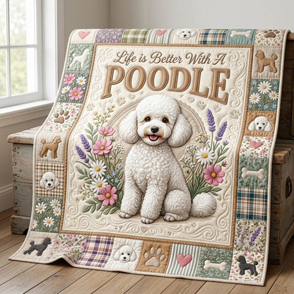 Poodle Lover Quilted Blanket GFTONMU1378