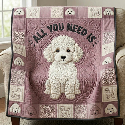 Poodle Lover Quilted Blanket GFTONMU1380