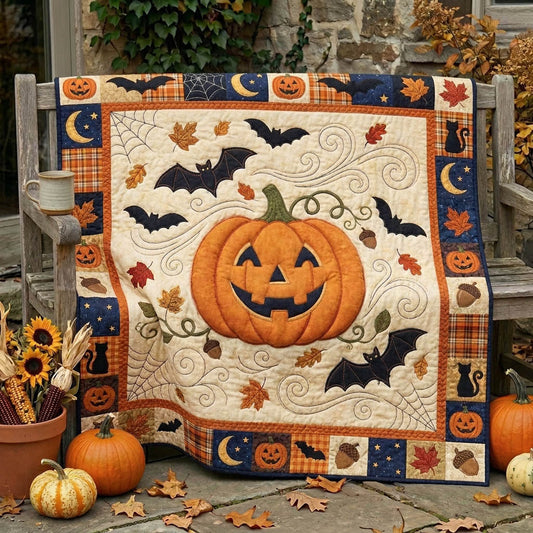 Pumpkin Patch Quilted Blanket GFTONMU1425