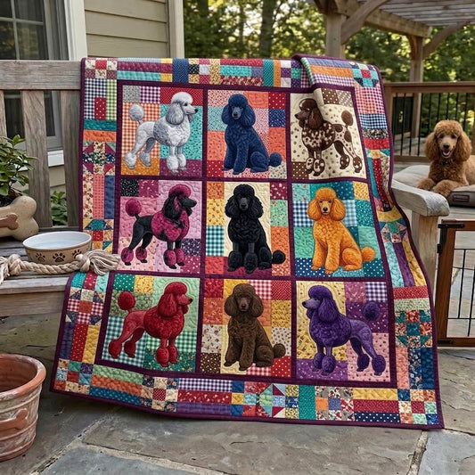 Poodle Lover Quilted Blanket GFTONMU1466