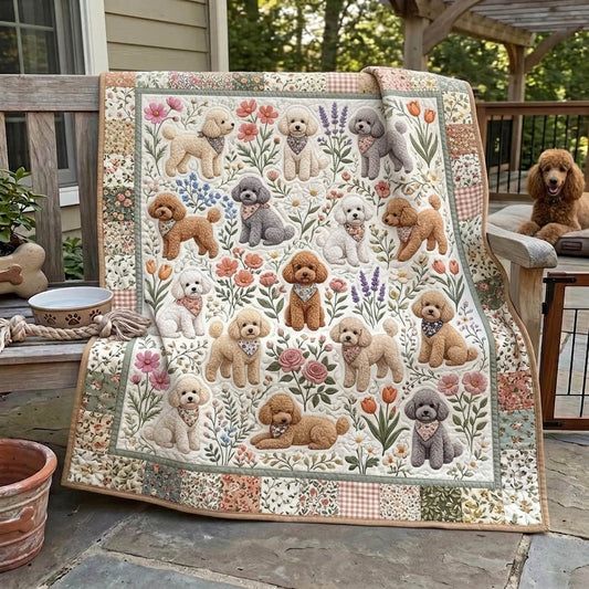 Poodle Lover Quilted Blanket GFTONMU1469