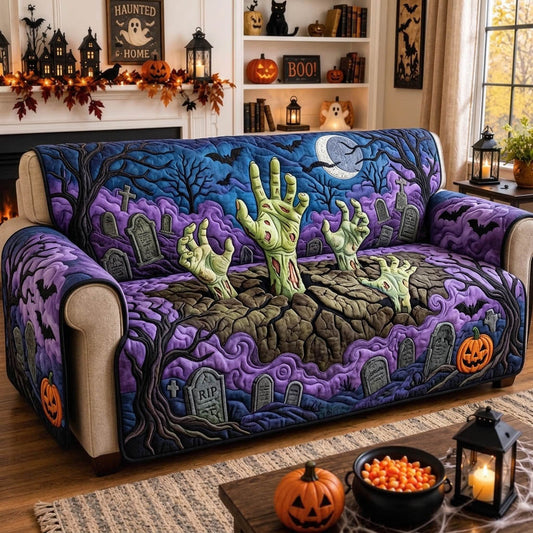 Haunted Halloween Quilted Sofa Cover GFTONMU1491