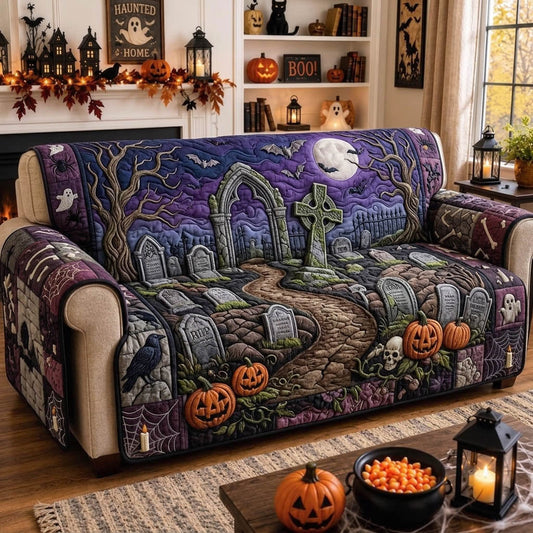 Haunted Halloween Quilted Sofa Cover GFTONMU1493