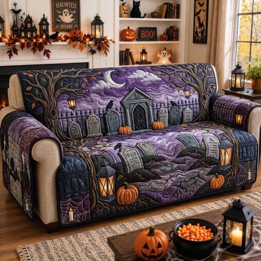 Haunted Halloween Quilted Sofa Cover GFTONMU1496