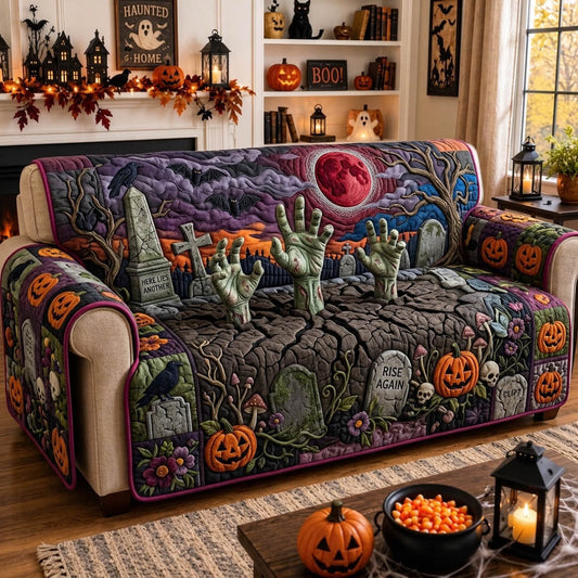Haunted Halloween Quilted Sofa Cover GFTONMU1498