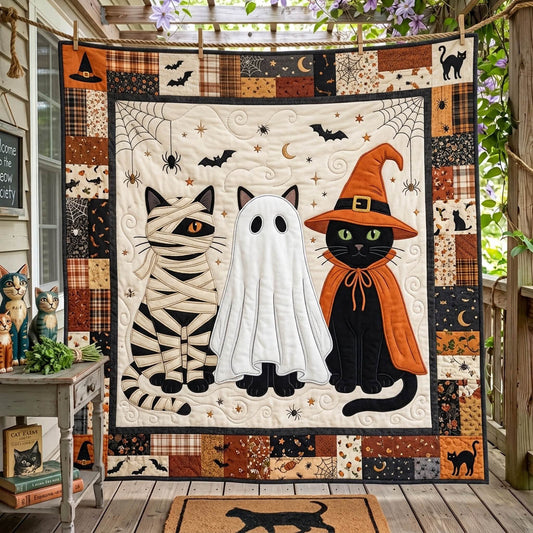 Black Cat Quilted Blanket GFTONMU1533
