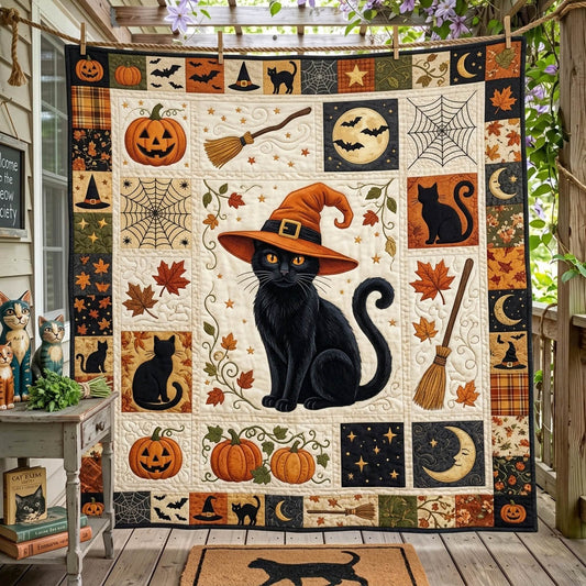 Black Cat Quilted Blanket GFTONMU1535