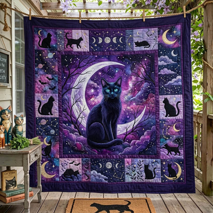 Black Cat Quilted Blanket GFTONMU1539