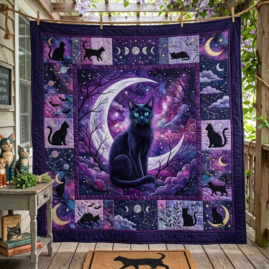 Black Cat Quilted Blanket GFTONMU1539
