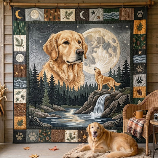 Golden Retrievers Quilted Blanket GFTONMU1540
