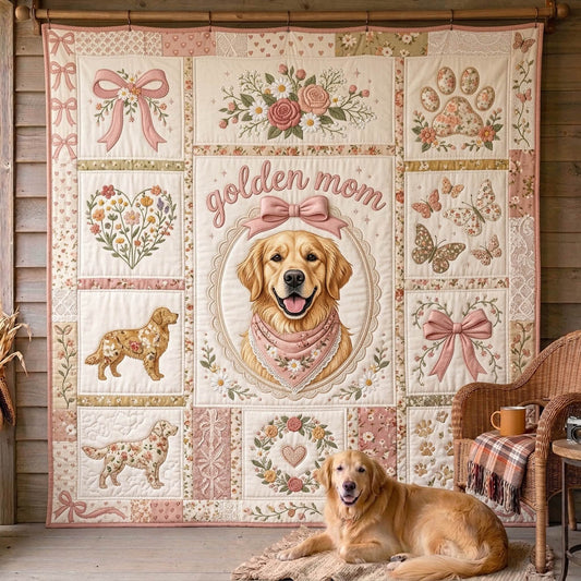 Golden Retrievers Quilted Blanket GFTONMU1543