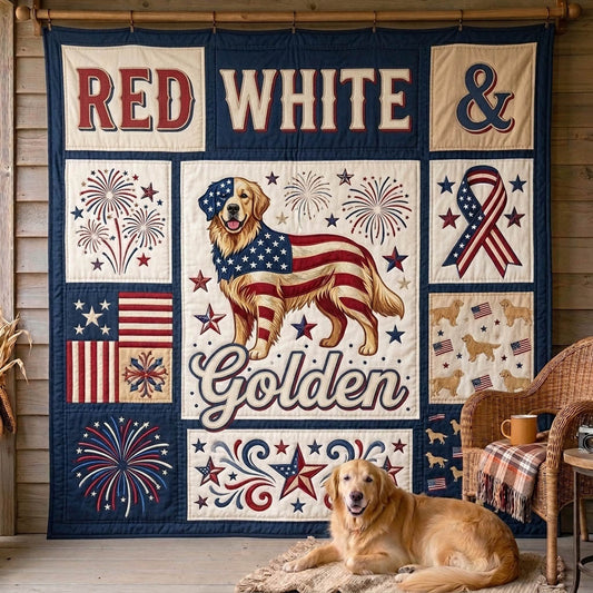 Golden Retrievers Quilted Blanket GFTONMU1544