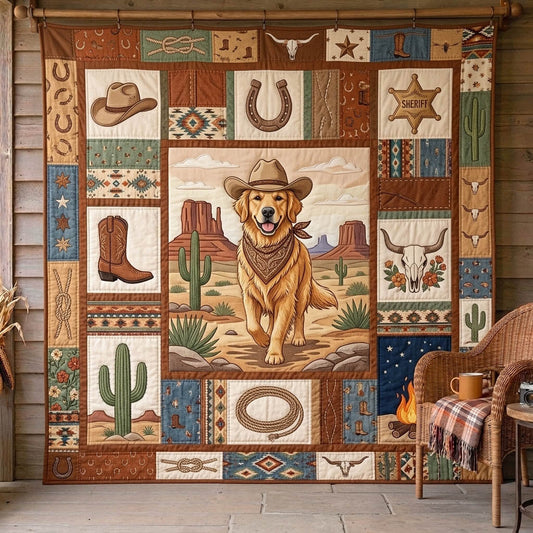 Golden Retrievers Quilted Blanket GFTONMU1545