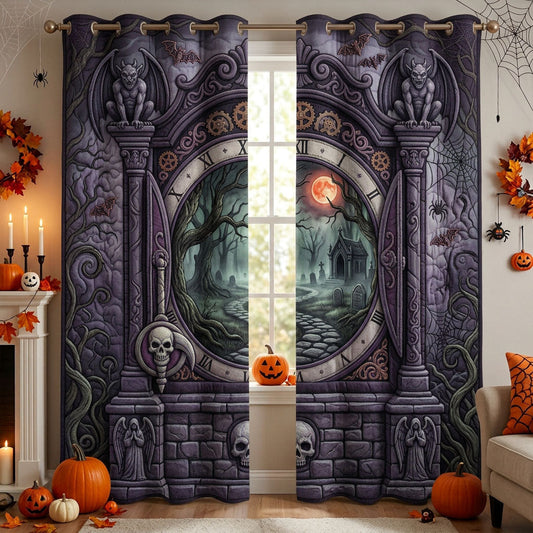 Haunted Halloween Quilted Curtains GFTONMU1595