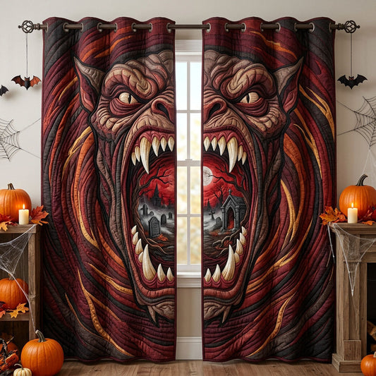 Haunted Halloween Quilted Curtains GFTONMU1596