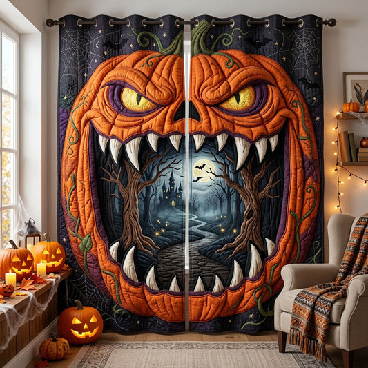 Haunted Halloween Quilted Curtains GFTONMU1597