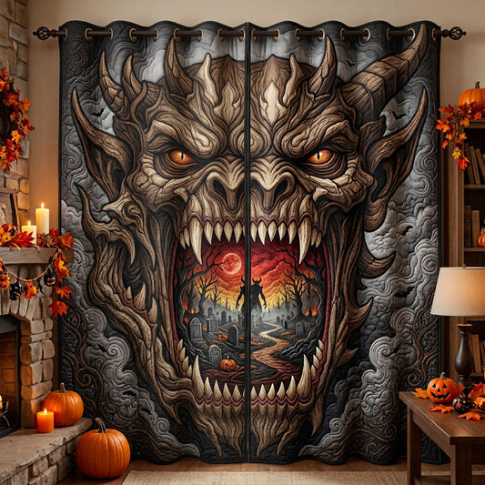 Haunted Halloween Quilted Curtains GFTONMU1599