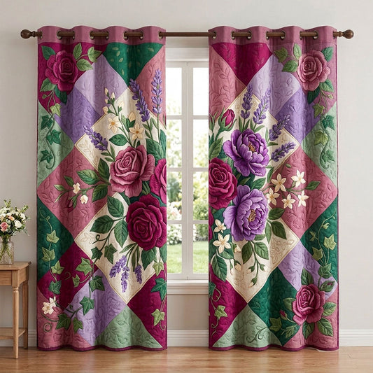 Flower Garden Quilted Curtains GFTONMU1602
