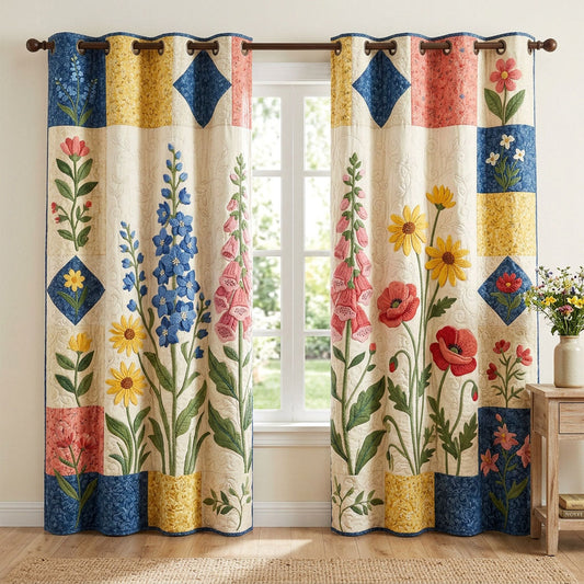Flower Garden Quilted Curtains GFTONMU1605
