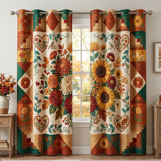 Flower Garden Quilted Curtains GFTONMU1606