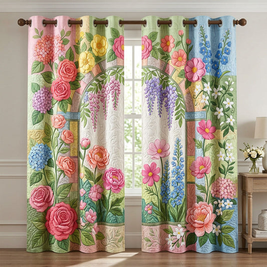 Flower Garden Quilted Curtains GFTONMU1607