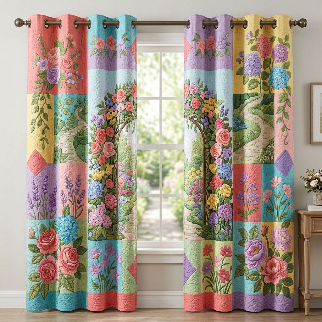 Flower Garden Quilted Curtains GFTONMU1608