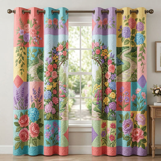 Flower Garden Quilted Curtains GFTONMU1608