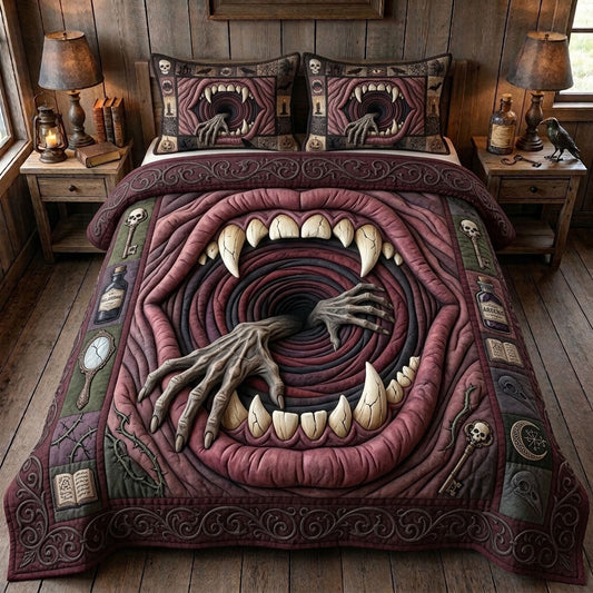Haunted Halloween 3-Piece Quilted Bedding Set GFTONMU1638