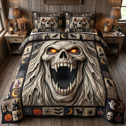 Haunted Halloween 3-Piece Quilted Bedding Set GFTONMU1639