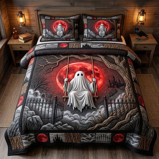 Haunted Halloween 3-Piece Quilted Bedding Set GFTONMU1641