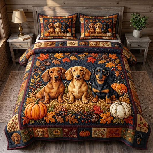 Dachshund Lover 3-Piece Quilted Bedding Set GFTONMU1672