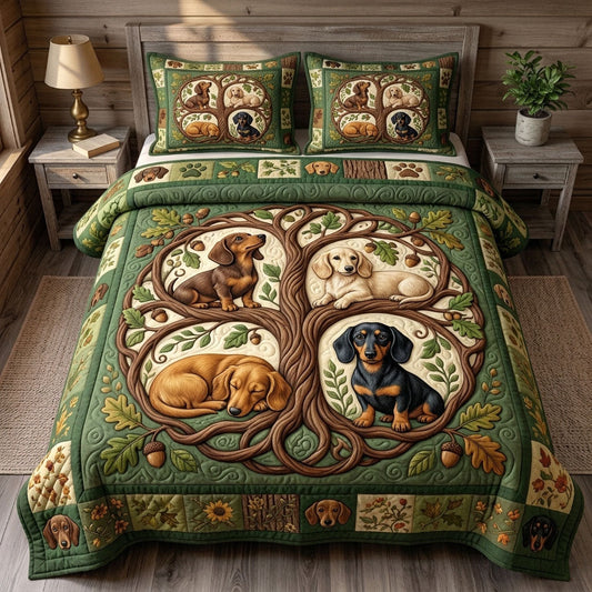 Dachshund Lover 3-Piece Quilted Bedding Set GFTONMU1674