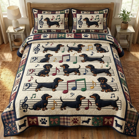 Dachshund Lover 3-Piece Quilted Bedding Set GFTONMU1677