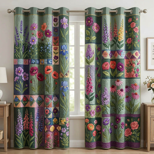 Flower Garden Quilted Curtains GFTONMU1697