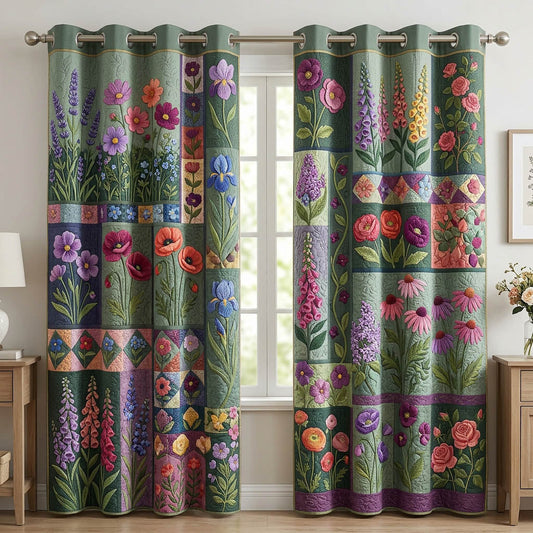 Flower Garden Quilted Curtains GFTONMU1697