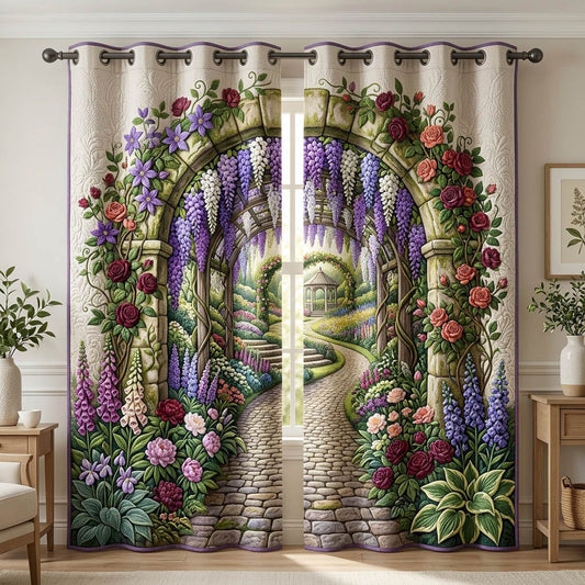 Flower Garden Quilted Curtains GFTONMU1699