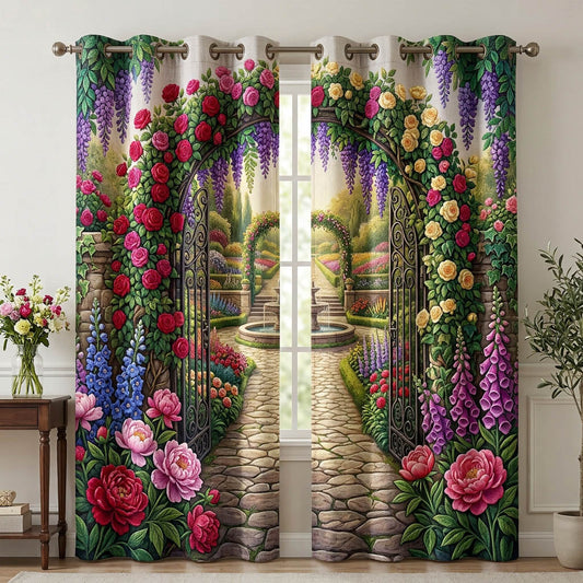 Flower Garden Quilted Curtains GFTONMU1701