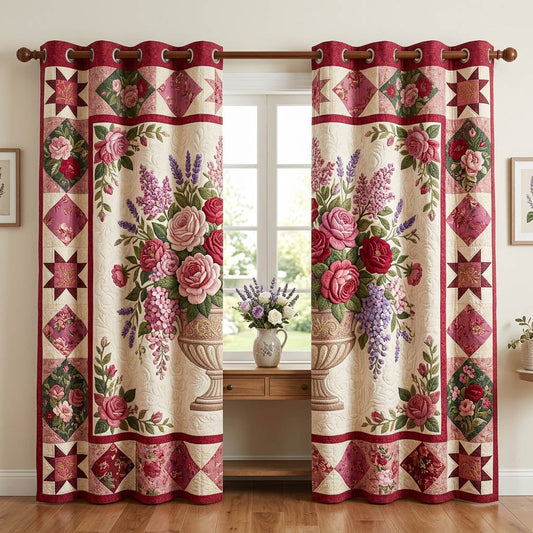 Flower Garden Quilted Curtains GFTONMU1705